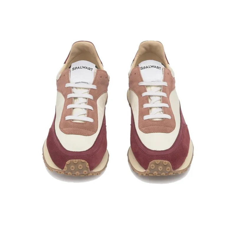 SPALWART Low Top Casual Shoes Unisex Beige Red-2