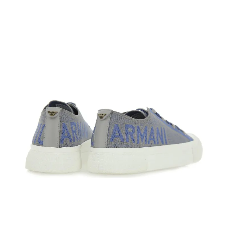 EMPORIO ARMANI Anti Slip Wear Resistant Low Top Skateboard Shoes Men's Gray-3