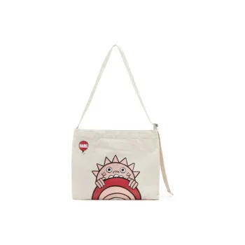Vans Red Eye Collaboration Cotton Shoulder Bag Crossbody Bag Regular Unisex White