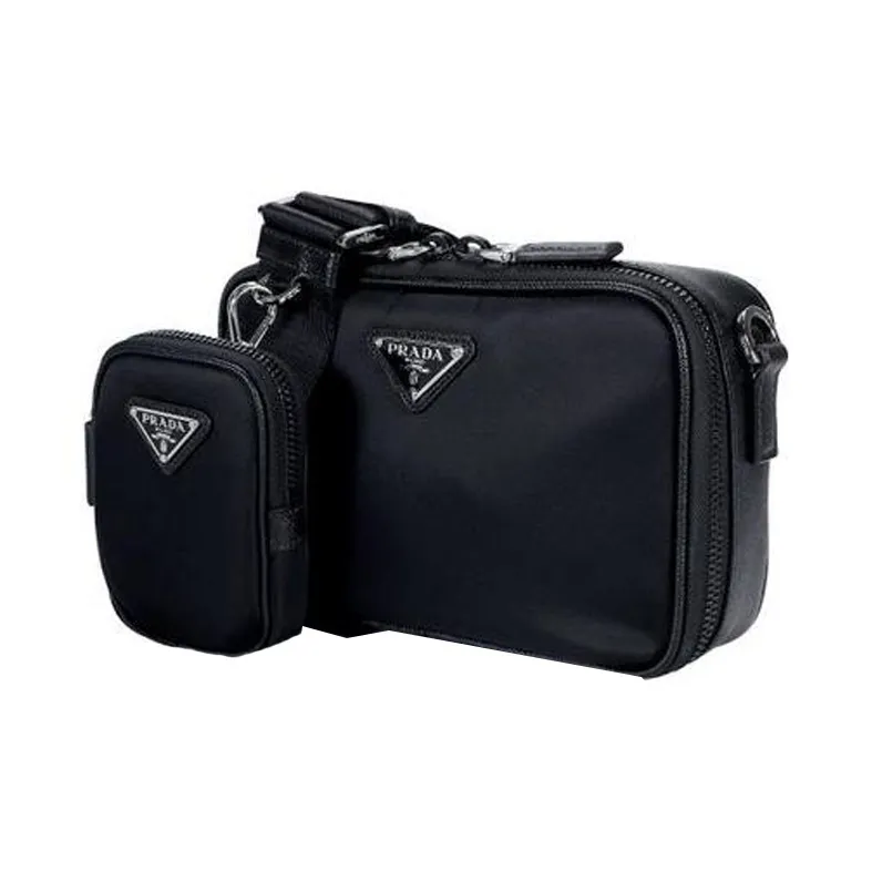 PRADA Nylon Messenger Bag, Shoulder Bag, Crossbody Bag Men's Black-1
