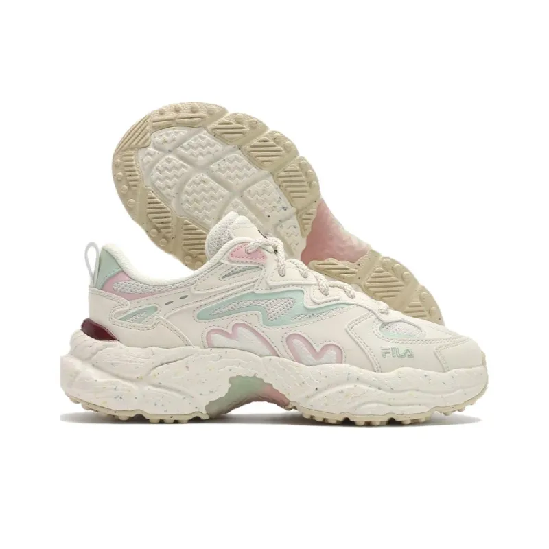 FILA Fern Fern Sneakers Low-Top Chunky Sneakers Women's Ivory White-3