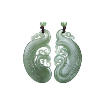 GOLDFISH ALLEY Pendants Pale Greenish White Jade Unisex