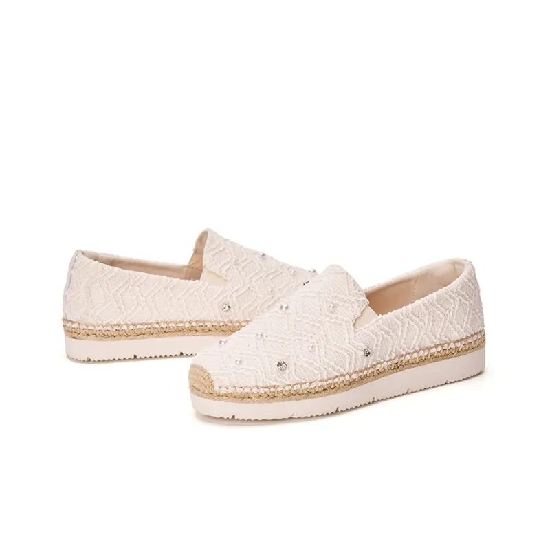 Joy&Mario Espadrilles Women's Beige/White/Red-10