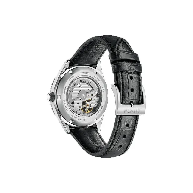 CITIZEN Automatic Mechanical Movement Cow Leather Strap Watch 40mm Unisex White Dial NH9111 11B-1