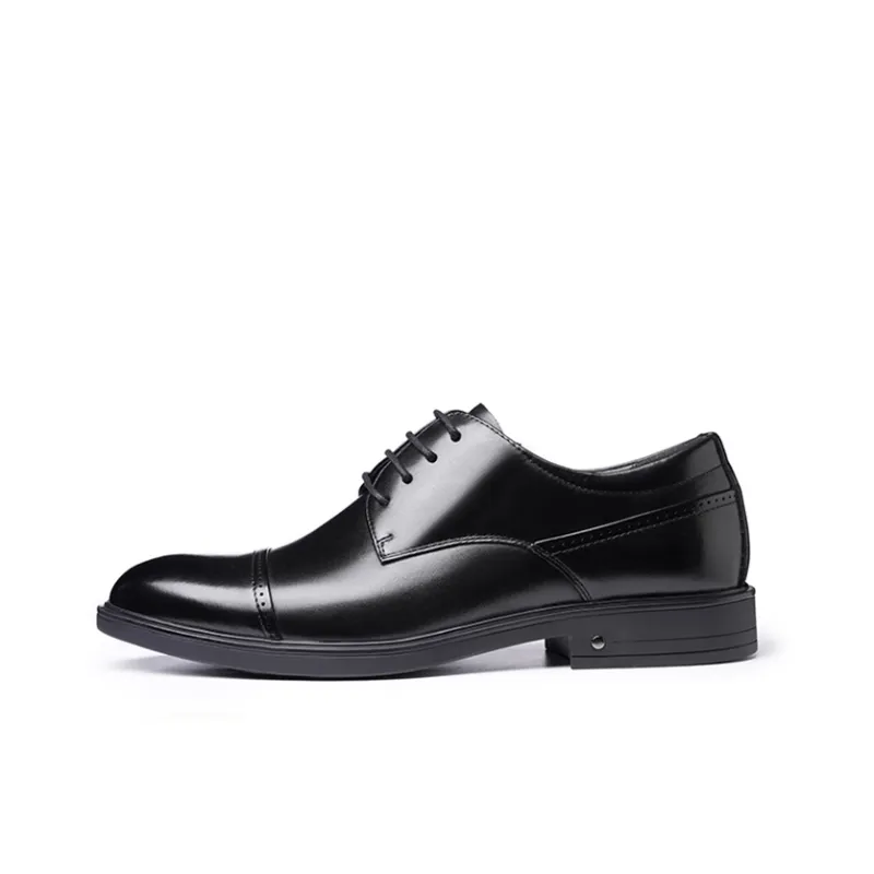 LAORENTOU Dress Shoes Men Low Top Black-0
