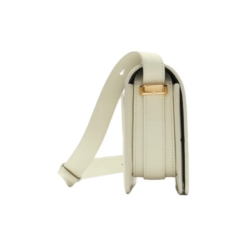 Burberry Smooth Calf Leather Shoulder Bag, Crossbody Bag Women's Almond-1