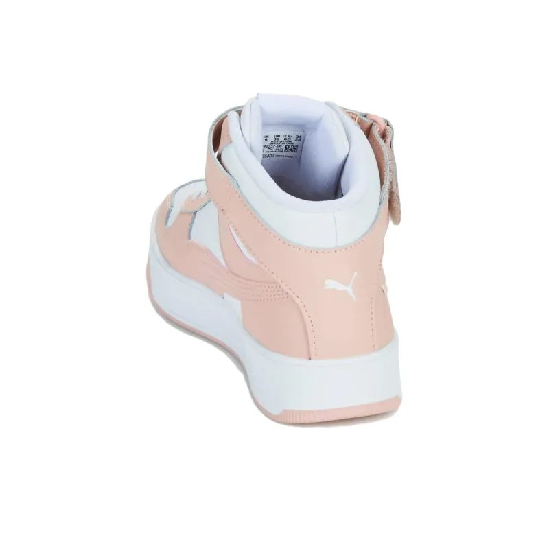 PUMA Carina Street Mid Cushioning Wear-Resistant Mid-Top Skateboard Shoes Women's White Brown-3