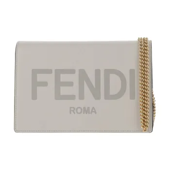FENDI Cow Leather Portable Crossbody Bag, Shoulder Bag Women's Gray