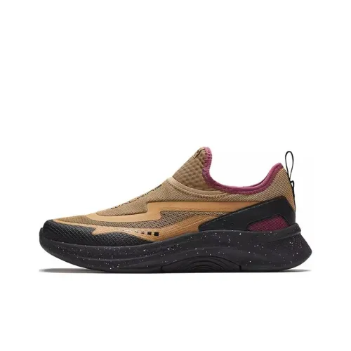 Anta Cushioning Wear-Resistant Low-Top Casual Shoes Men's Brown Black Purple