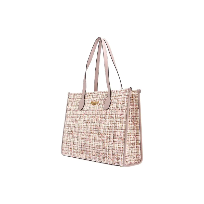 GUESS Polyester With Cotton And Metal Tote Bag Shopping Bag Handbag Women's Pink-1