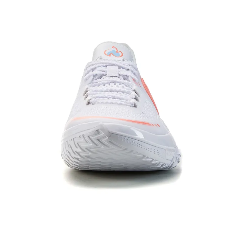 LiNing Jie Ao White Flame Cushioned Slip Resistant Abrasion Resistant Low Top Basketball Shoes Men's Standard White-4