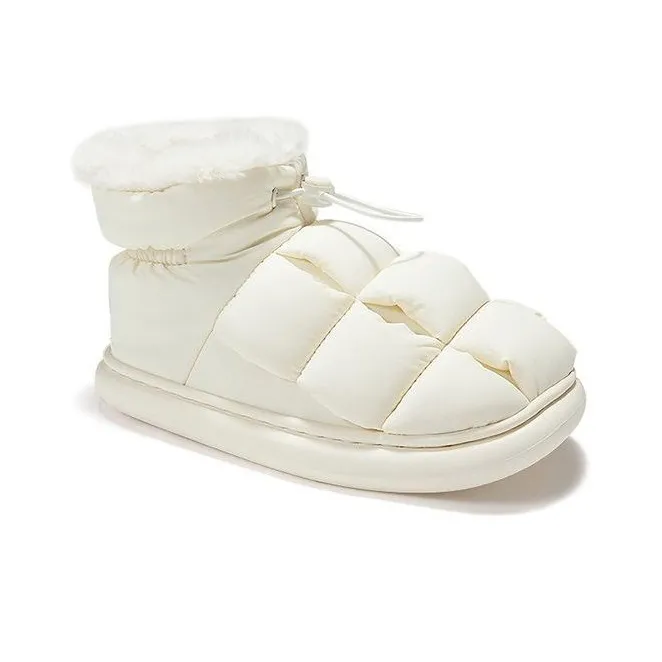 Feiyue Tofu Insulated Shoe Water-Resistant Mid-Top Casual Shoes Women's Beige-3