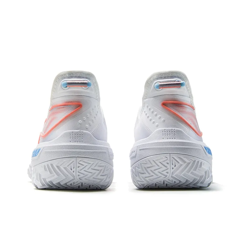 LiNing Jie Ao White Flame Cushioned Slip Resistant Abrasion Resistant Low Top Basketball Shoes Men's Standard White-5