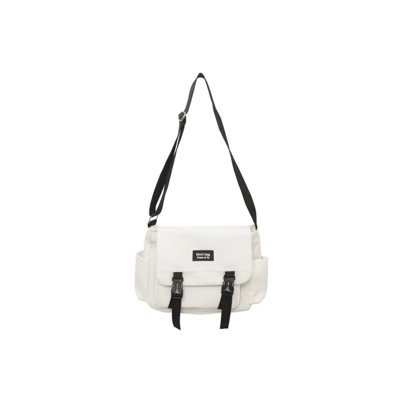 Travel Nylon Crossbody Bag Regular Unisex Black/White/Gray-4