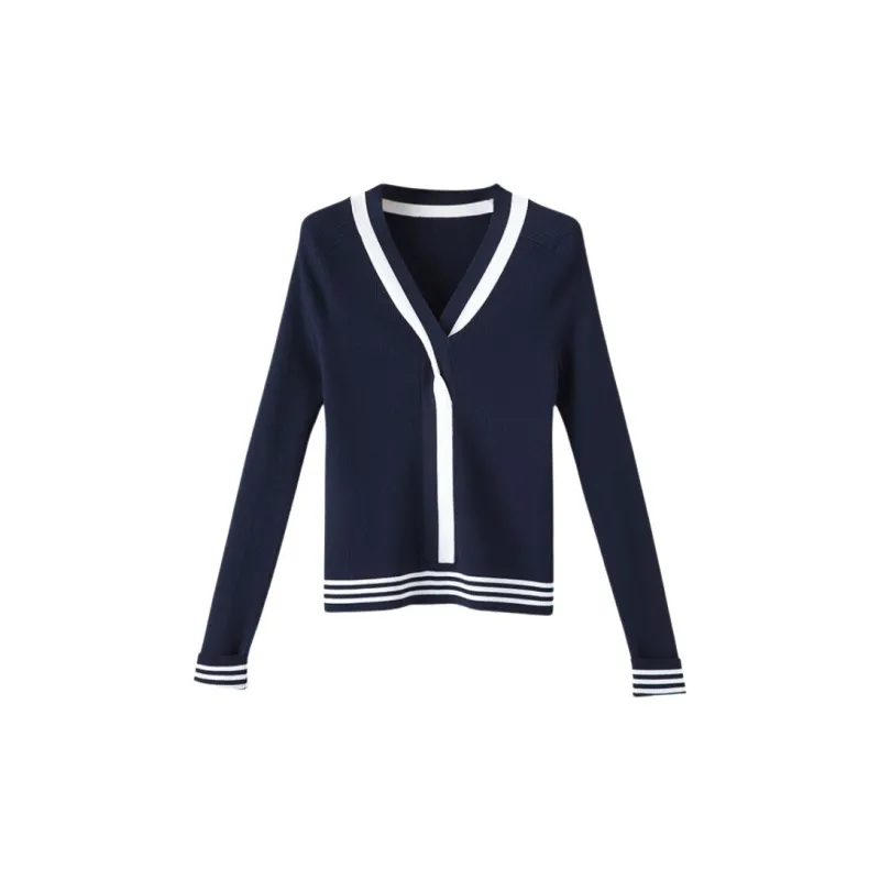 Late White Knitwear Women's Dark Blue-0