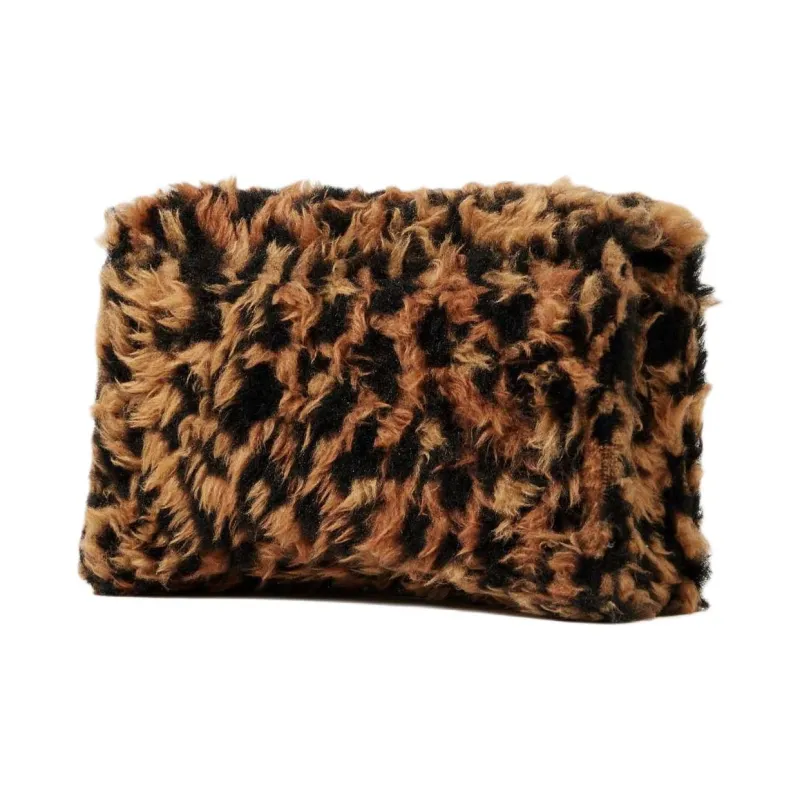 Balenciaga Faux Fur Shoulder Bag Crossbody Bag Women's Leopard Print-1