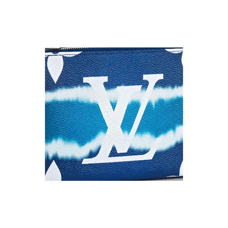 LOUIS VUITTON Pochette Double Zip Lv Escale Bleu-5