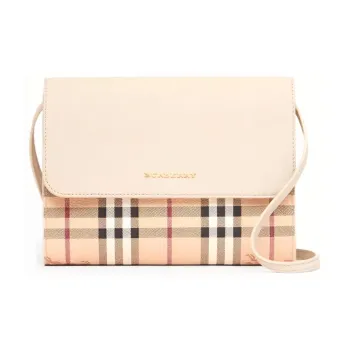 Burberry Vintage Canvas With Leather Envelope Bag Shoulder Bag Crossbody Bag Regular Women's Stone Gray Stone Color