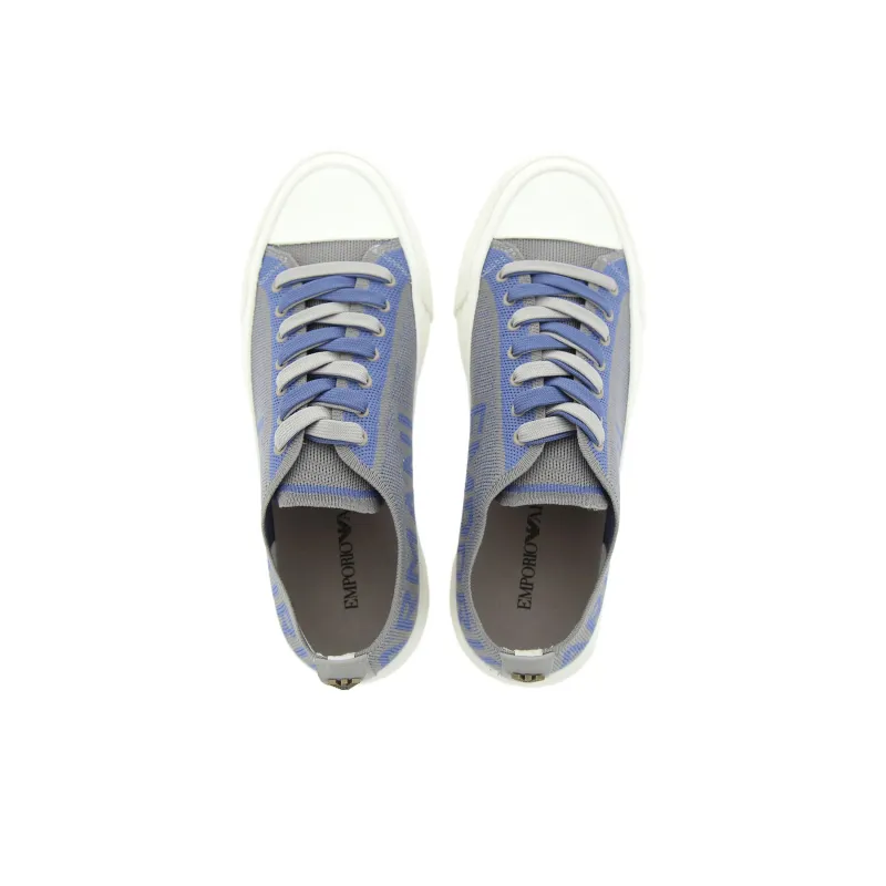 EMPORIO ARMANI Anti Slip Wear Resistant Low Top Skateboard Shoes Men's Gray-4
