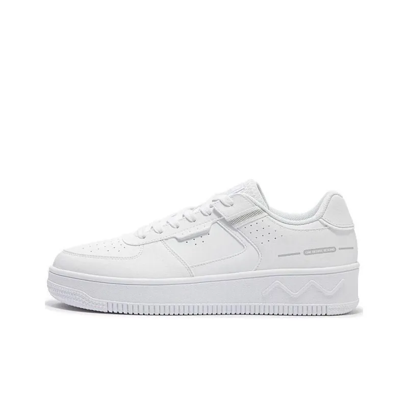 361° Durable Breathable Low Top Skateboard Shoes Men's White-0