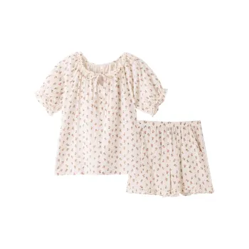 MOOLMEYNO Pajama Set Women's Light Beige Yellow