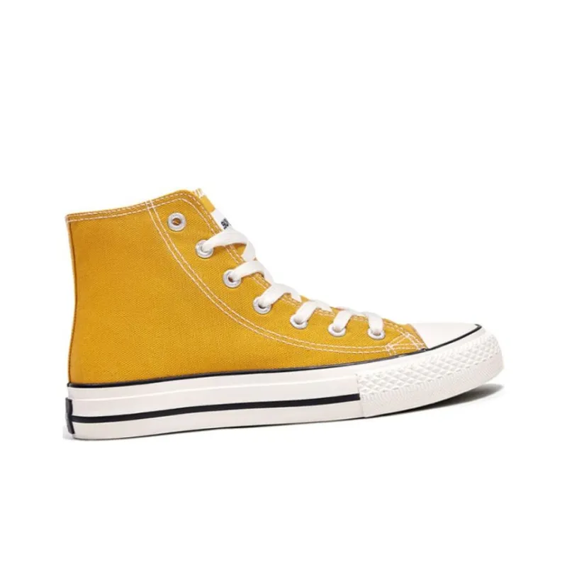 Feiyue High-Top Canvas Shoes Unisex Earth Yellow-1