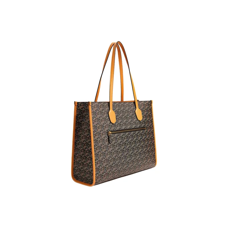 GUESS Polyurethane One Shoulder Handbag Regular Women's Black & Multicolor-1