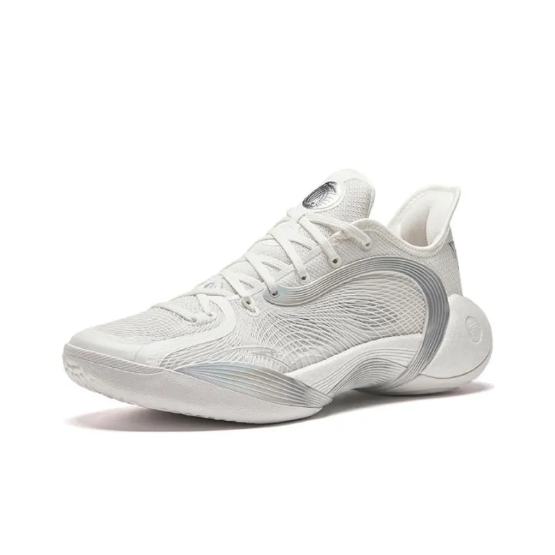 ANTA Three Points Of Rain 2 Generations Basketball Shoes Men Low Top Papyrus White-1