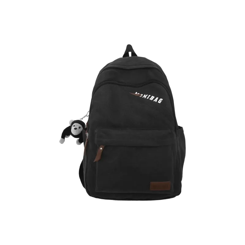Travel Canvas Backpack Unisex Black/Green/Brown/White/Gray/Khaki-31