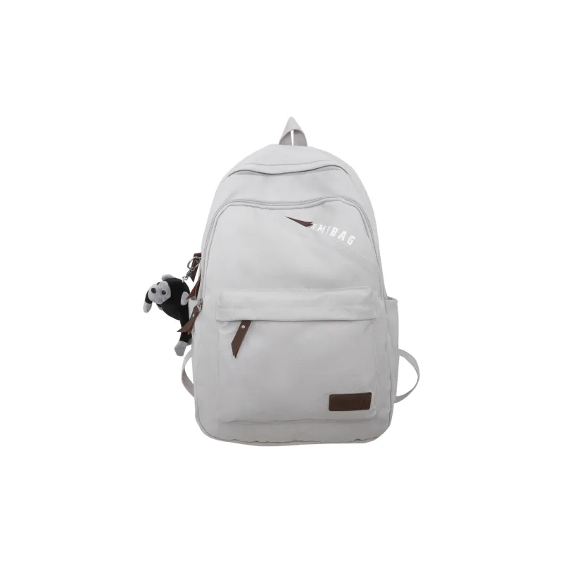 Travel Canvas Backpack Unisex Black/Green/Brown/White/Gray/Khaki-24