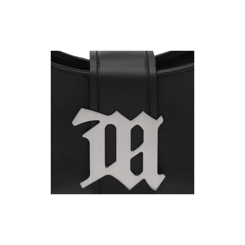 Misbhv Cow Leather Handbag Shoulder Bag Women's Black-5
