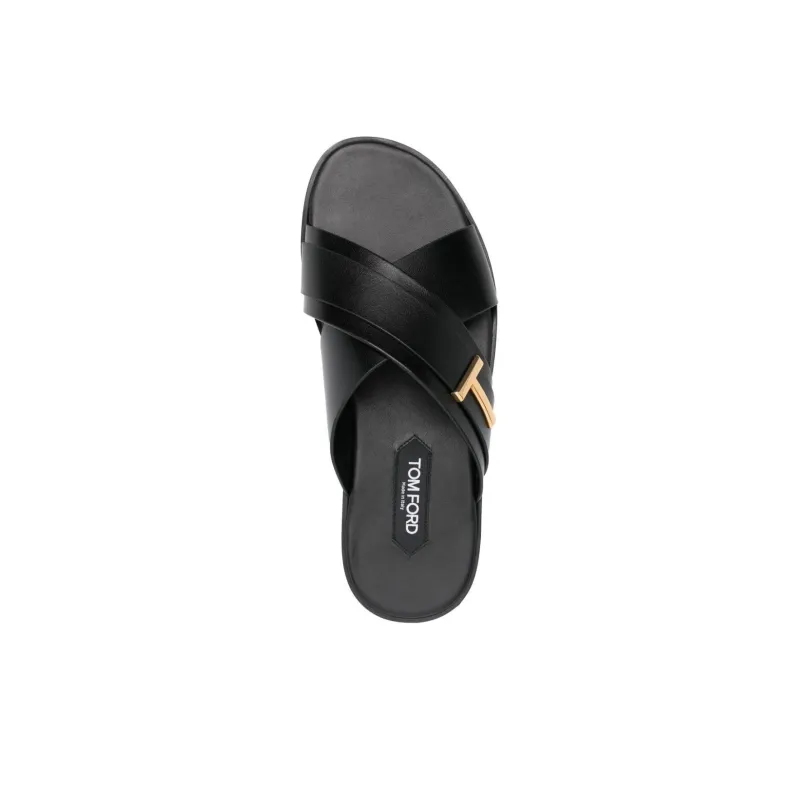 TOM FORD Preston Leather Slides-4