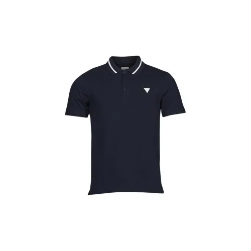 GUESS Polo Shirts Men Dark Blue