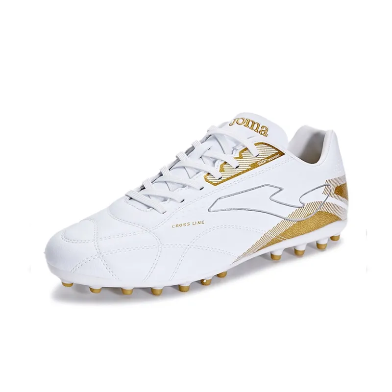 Joma MG Rubber Short Studs Cushioning, Wear Resistant Soccer Shoes Men's White Gold-2