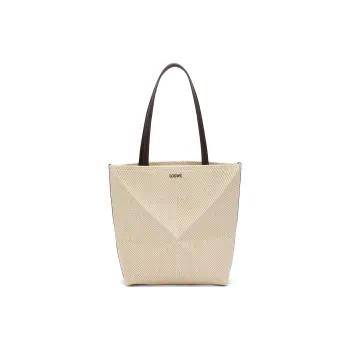 LOEWE Fabric Handbag Unisex Beige & Natural