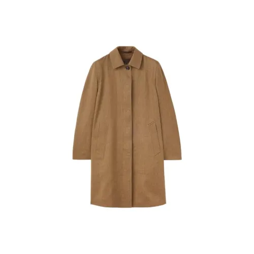 Loro Piana Trench Coats Women's Tree Bark Beige