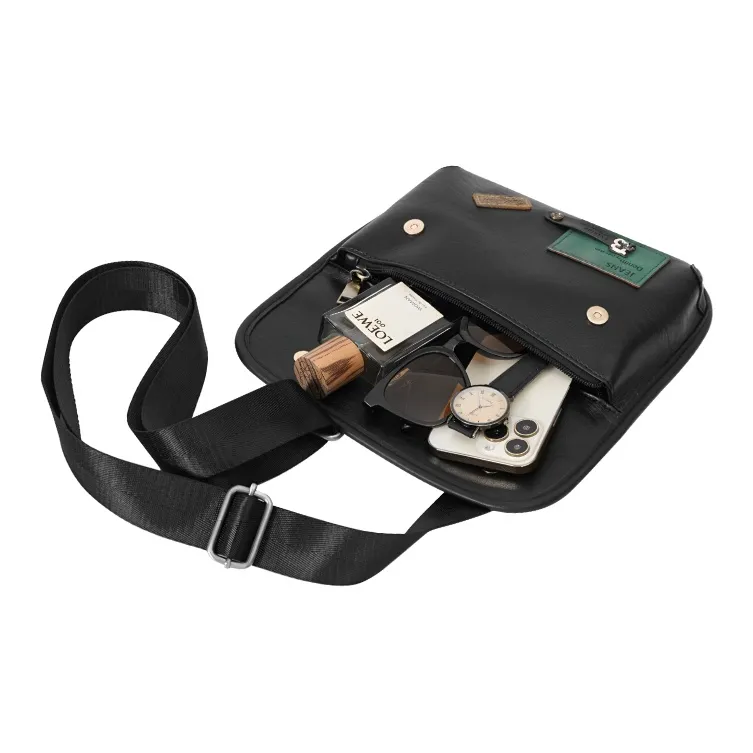 COTECi PU Shoulder Bag Regular Unisex Black-1