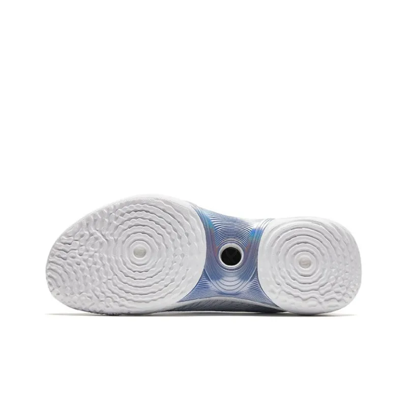 Anta Three Points Of Rain 2 Generations Cushioned Slip-Resistant Low-Top Basketball Shoes Men's White Blue-3