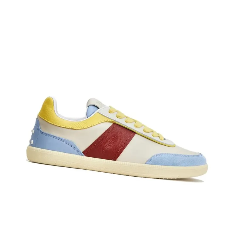 TOD'S Stylish Skateboarding Shoes Women's Blue Yellow Red-1