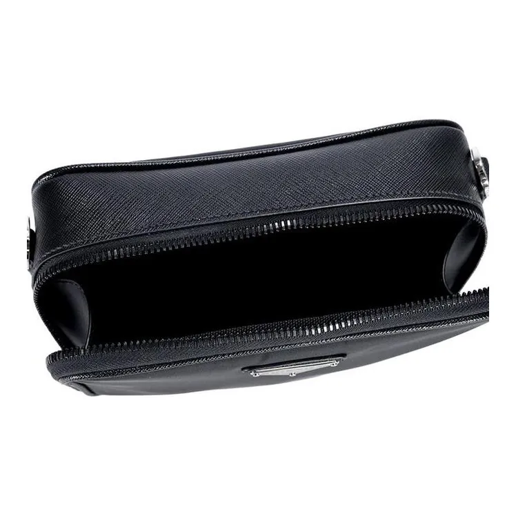 PRADA Nylon Messenger Bag, Shoulder Bag, Crossbody Bag Men's Black-4