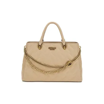 GUESS Polyurethane Shoulder Bag Crossbody Bag Handbag Women's Beige
