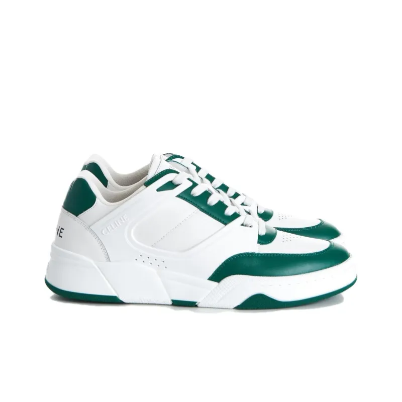 CELINE Trainer CT 07 Low Optic White Dark Green-1