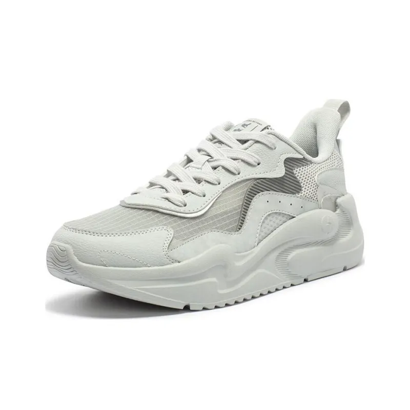 361° Yunshu 4.0 Slip Resistant Low Top Running Shoes Men's White Gray-1