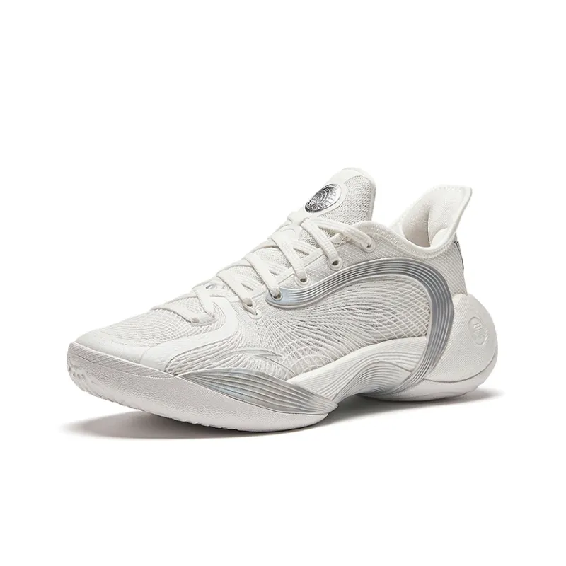 Anta Three Points Of Rain 2 Generations Wang Siyu PE Cushioned Slip Resistant Low Top Basketball Shoes Women's White-1