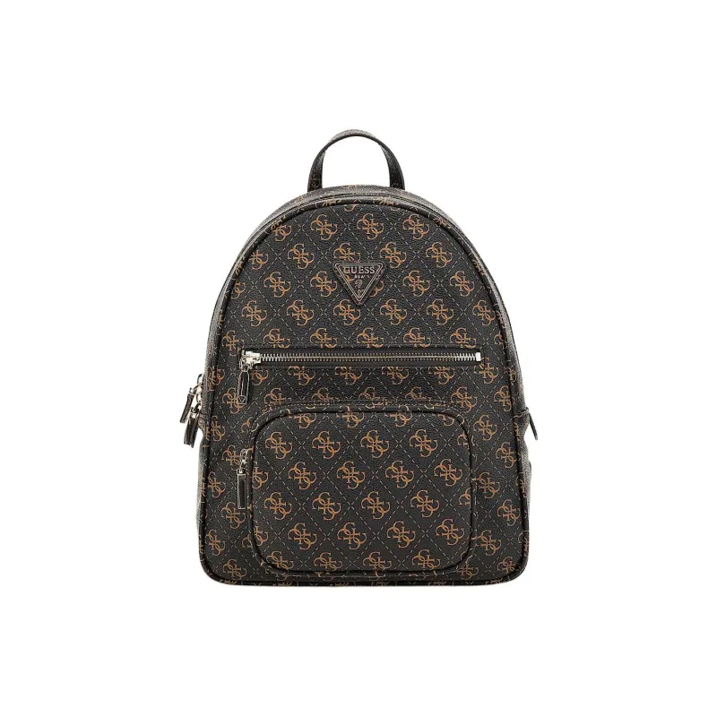 GUESS Polyurethane With Polyethylene Backpack Regular Women's Brown & Multicolor-0