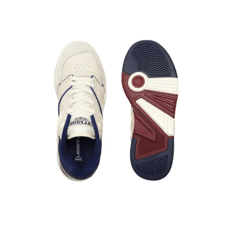 LACOSTE Wear resistant And Lightweight Low Top Skateboard Shoes Women's White-5