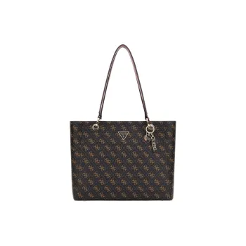 GUESS Polyurethane Tote Bag Shopping Bag Handbag Shoulder Bag Women's Brown