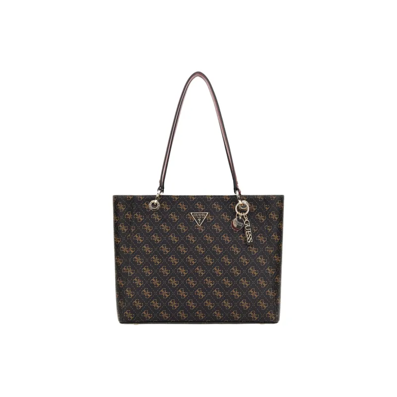 GUESS Polyurethane Tote Bag Shopping Bag Handbag Shoulder Bag Women's Brown-0