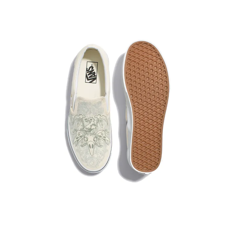 Slip On Classic Vans 'Raven Skull'-4
