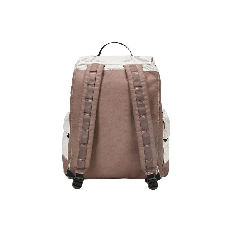 STONE ISLAND Linen Nylon Backpack Men's Dove Gray-3